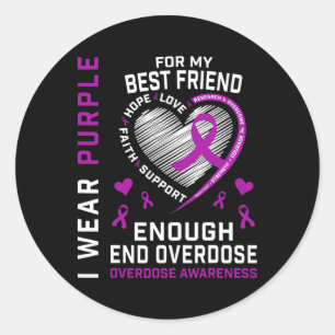 Todesfälle Durch Überdosen Beenden Awareness-Shirt Runder Aufkleber