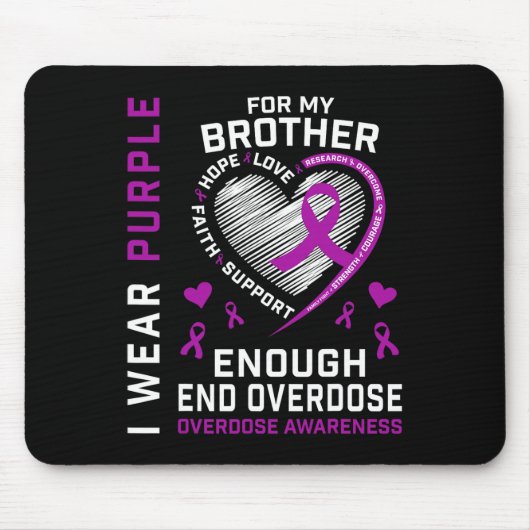 Todesfälle Durch Überdosen Beenden T-Shirt Genug L Mousepad (Vorne)