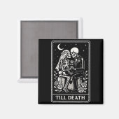 Todesfallskelett-Paar Tarot Gothic Hochzeit Magnet (Vorderseite/Rückseite)