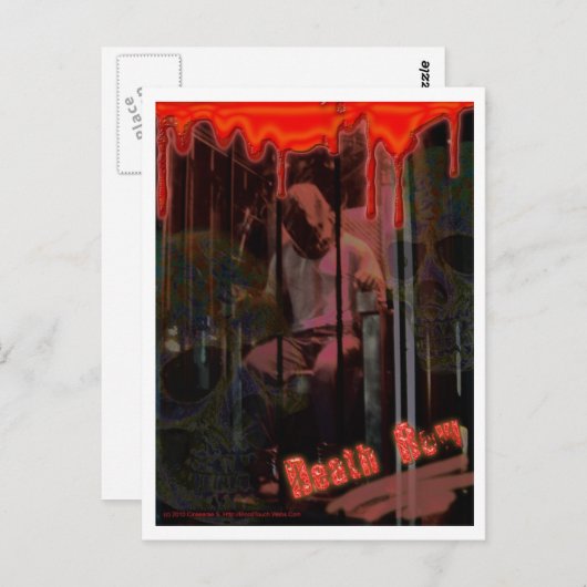 Todesfolge Postkarte (Vorne/Hinten)