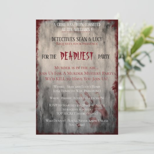 Todesfrühes Party Einladung (Stehend Vorderseite)