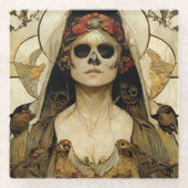 Todesgotische Horror Glasuntersetzer (Vorderseite)