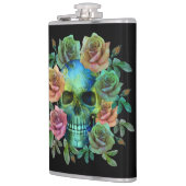 TODESGRÜNER TOTENKOPF MIT BLUMEN FLACHMANN (Links)