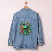 TODESGRÜNER TOTENKOPF MIT BLUMEN JEANSJACKE (Hangar)
