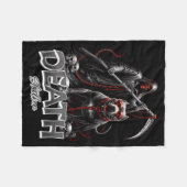 Todesjäger Sensenmann Hund Halloween Fleecedecke (Vorderseite (Horizontal))