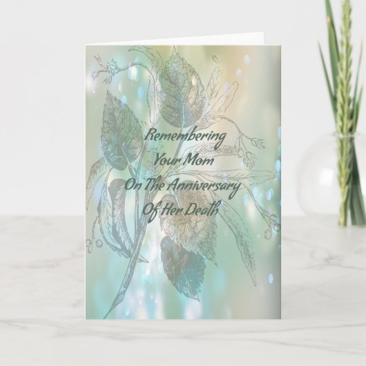 Todesjubiläumskarte für Mama Karte (Vorderseite)