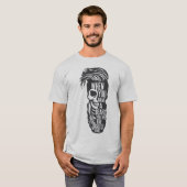 Todeskopf Hipster Beard Rebel Bärte Co T-Shirt (Vorne ganz)