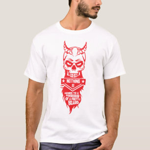 Todeskopf Hipster Zitat Beard 2 Poster T-Shirt