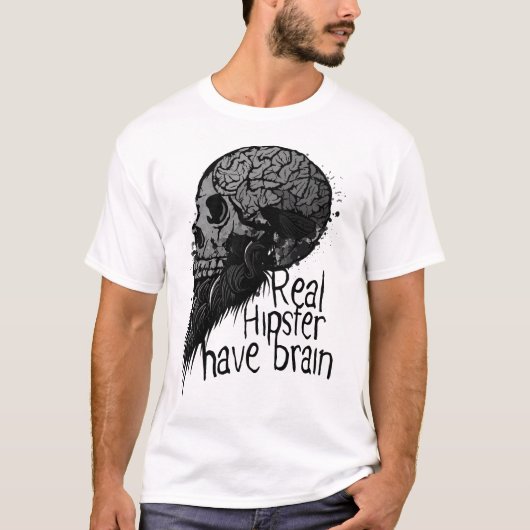 Todeskopf real hipster have brane crane skull b T-Shirt (Vorderseite)