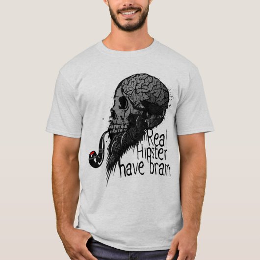 Todeskopf real hipster have brane crane skull p T-Shirt (Vorderseite)