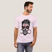 Todeskopf Statabeard Hipster Bartbart Moust T-Shirt (Vorne ganz)