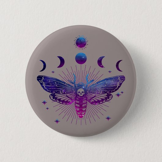 Todeskopfmoth Occult Button (Vorderseite)