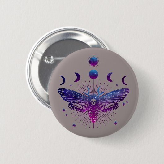 Todeskopfmoth Occult Button (Vorne & Hinten)