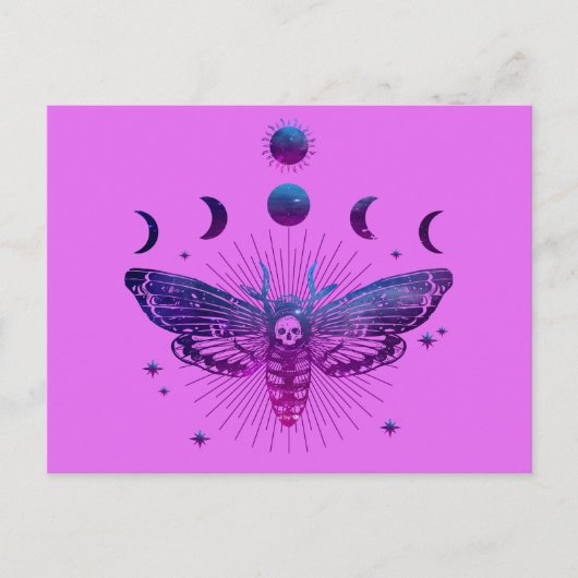Todeskopfmoth Occult Postkarte (Vorderseite)