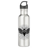 Todeskopfmotte Edelstahlflasche (Vorderseite)
