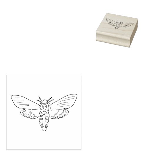 Todeskopfmotte Gummistempel (Stempel)
