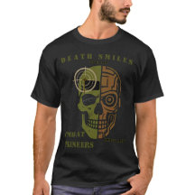 Todeslächeln Kampfingenieur-Totenkopf-Shirt