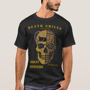 Todeslächeln Kampfingenieur-Totenkopf-Shirt T-Shirt