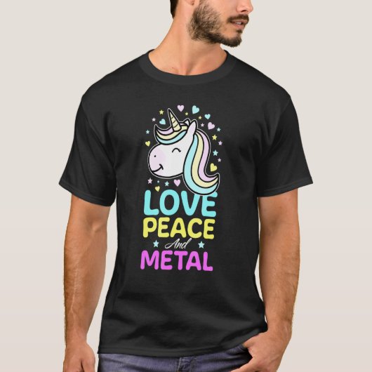 Todesmetall-Einhorn-Metalllüfter T-Shirt (Vorderseite)