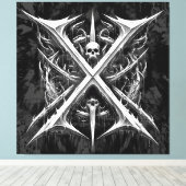 Todesmetall-Kopfbanger - Schwermetalle Leinwanddruck (Insitu (Holzboden))