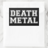 Todesmetall Rechteckiger Aufkleber (Tasche)