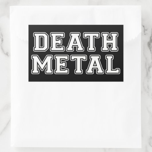 Todesmetall Rechteckiger Aufkleber (Tasche)