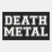Todesmetall Rechteckiger Aufkleber (Vorderseite)