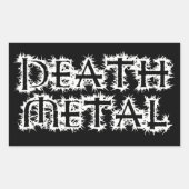Todesmetall Rechteckiger Aufkleber (Vorderseite)
