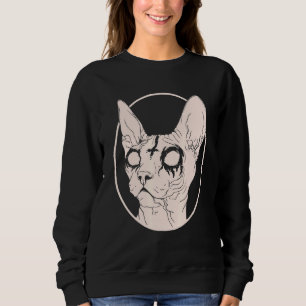 Todesmetall Sphynx Kat Satanic Bekleidung für Männ Sweatshirt