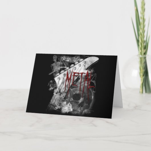 Todesmetallgitarre Karte (Vorderseite)