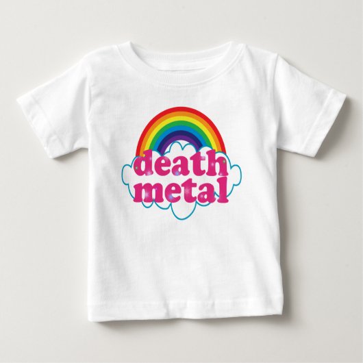 Todesmetallregenbogenentwurf Baby T-shirt (Vorderseite)