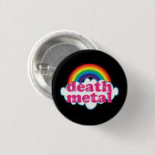 Todesmetallregenbogenentwurf Button (Vorne & Hinten)