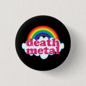 Todesmetallregenbogenentwurf Button (Vorderseite)