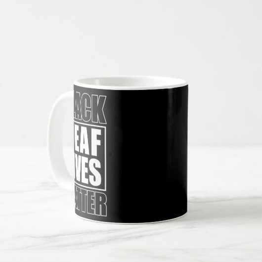 Todesopfer-Leben Problem Deaf-mute Kaffeetasse (Vorderseite Links)