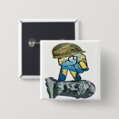 Todesopfer Stehend gegen Audismus Button (Vorne & Hinten)