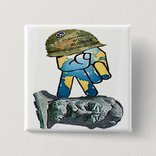 Todesopfer Stehend gegen Audismus Button (Vorderseite)