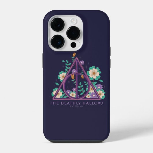 Todesrelikte Blumen Grafik iPhone Hülle (Rückseite)
