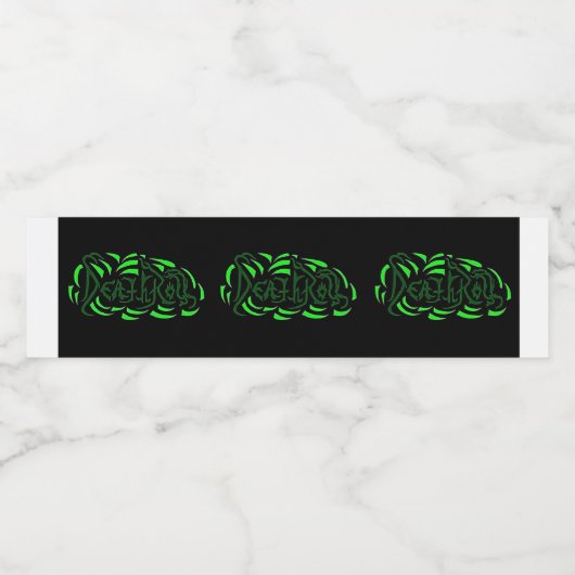 Todesrolle Wasserflaschenetikett (Einzelnes Label)