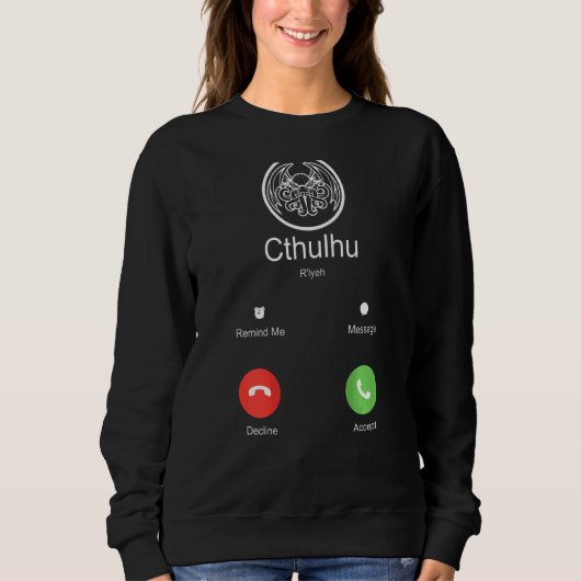Todesruf des Cthulhu-Monsters Mythos Goth Cthulhu Sweatshirt (Vorderseite)