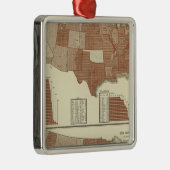 Todesstatistische Karte Ornament Aus Metall (Rechts)