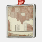 Todesstatistische Karte Ornament Aus Metall (Links)