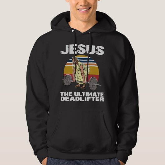 Todesstoß Jesus I Christlich Weightlift Funny Way Hoodie (Vorderseite)