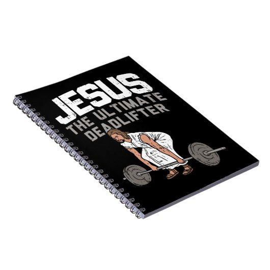 Todesstoß Jesus I Christlich Weightlift Funny Way Notizblock (Rechte Seite)