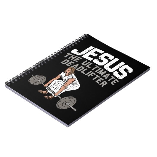 Todesstoß Jesus I Christlich Weightlift Funny Way Notizblock (Linke Seite)