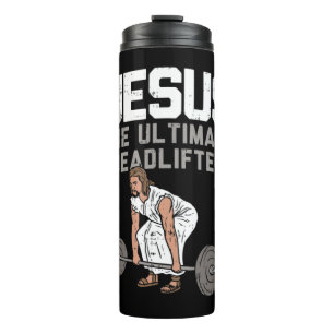 Todesstoß Jesus I Christlich Weightlift Funny Way Thermosbecher
