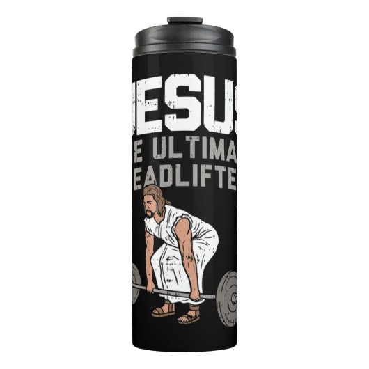 Todesstoß Jesus I Christlich Weightlift Funny Way Thermosbecher (Vorderseite)