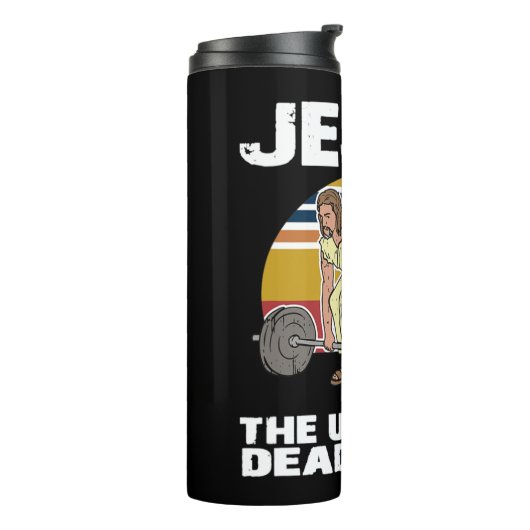 Todesstoß Jesus I Christlich Weightlift Funny Way Thermosbecher (Nach links gedreht)
