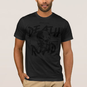 Todesstraßen-Totenkopf-T-Shirt Memento Mori Bike T-Shirt