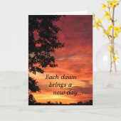 Todestag - Morgengrauen Karte (Gelbe Blume)