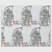 Todestattoo Geschenkpapier (Flach)